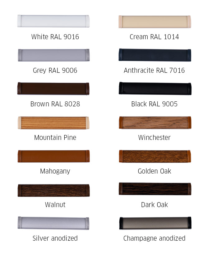 Pleated Blinds colors