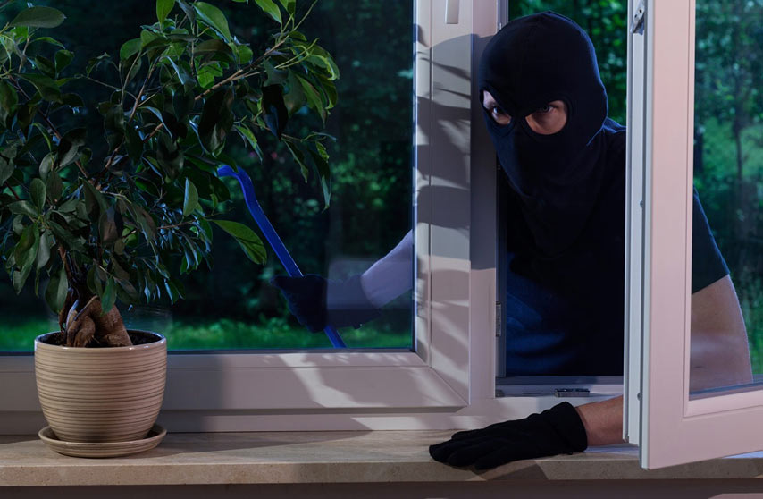 Window as a barrier against burglar
